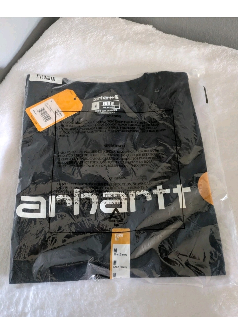 Carhartt Men's Heavyweight Logo Graphic Loose Fit  T-Shirt, Black Size M (K195)